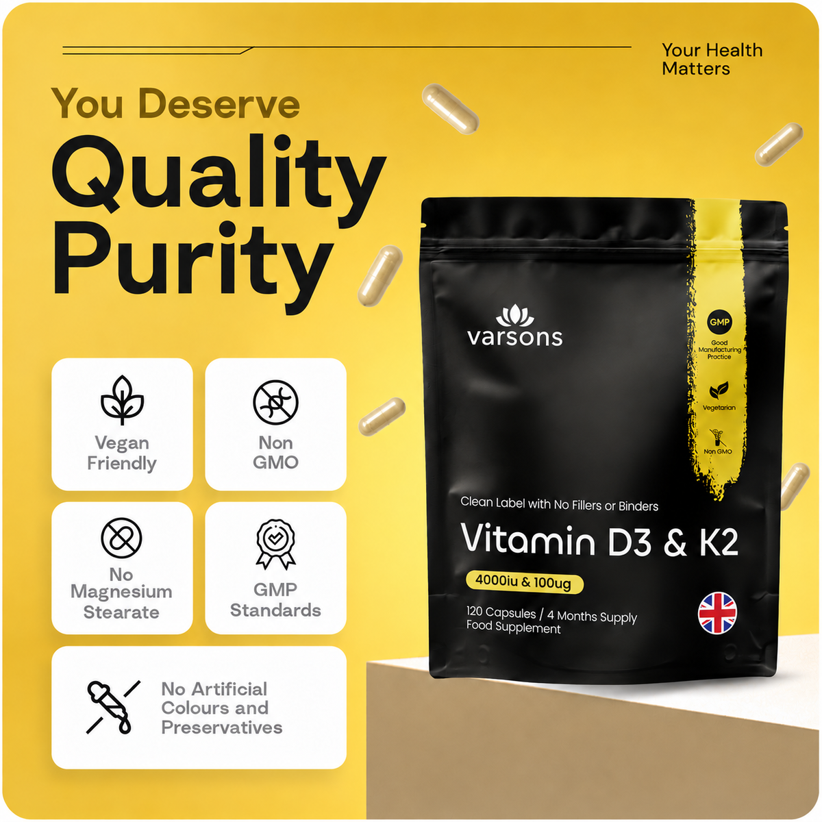 Vitamin D3 4000iu & K2 100mcg